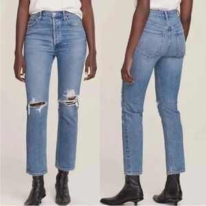 AGOLDE Riley High Rise Straight Jean, Size 27